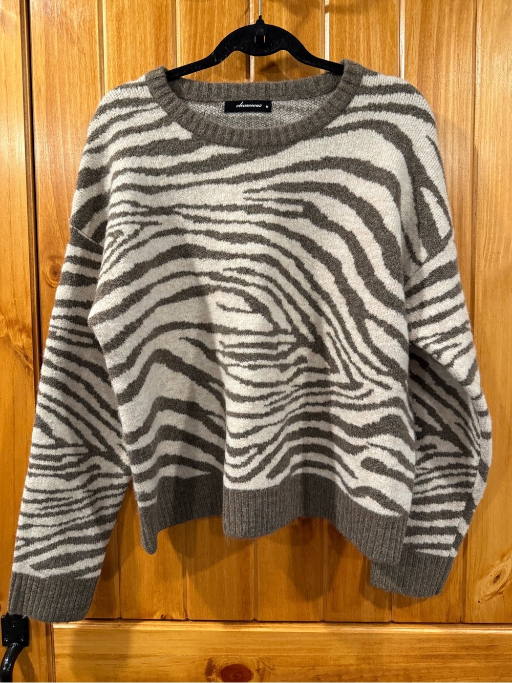 Olivaceous Zebra Print Sweater